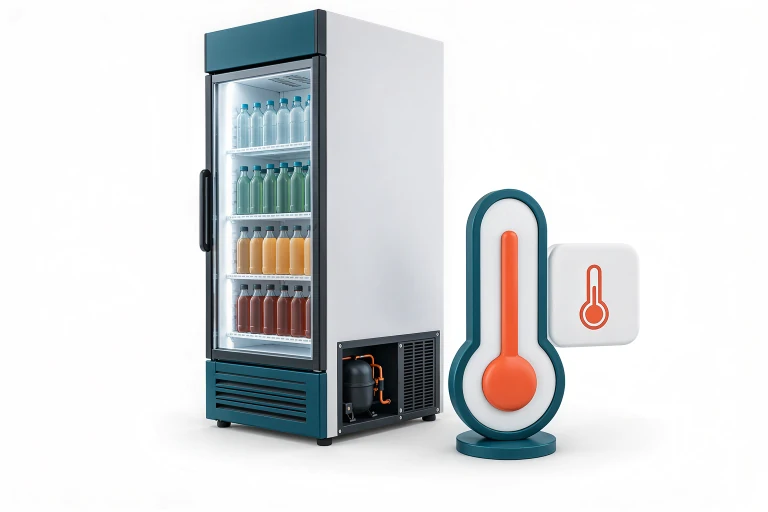 Temperature monitoring at the cooler's installation point