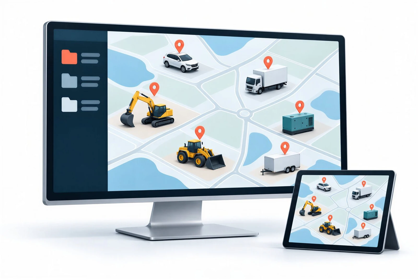 A leasing portfolio of cars, bulldozers, tankers, trailers and generators